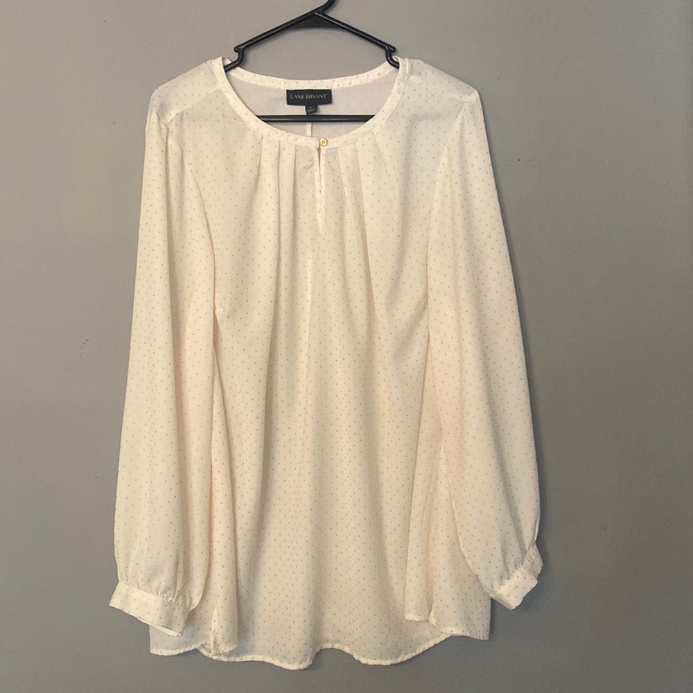 Lane Bryant white blouse